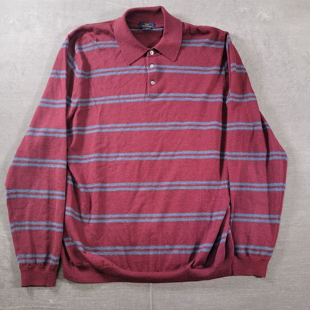 Brooks Brothers Y2K Preppy 346 Long Sleeve Wool Sweater Mens Size XXL 2XL